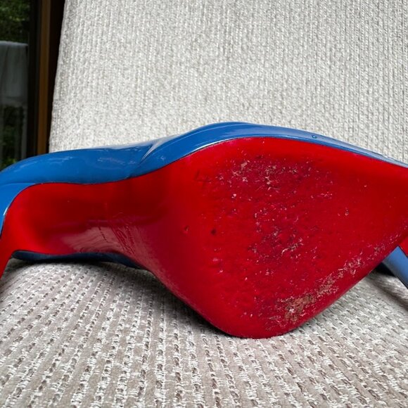 Christian Louboutin Women EU 39 US 8.5 size Blue Shoes Heels Pumps - Picture 14 of 16